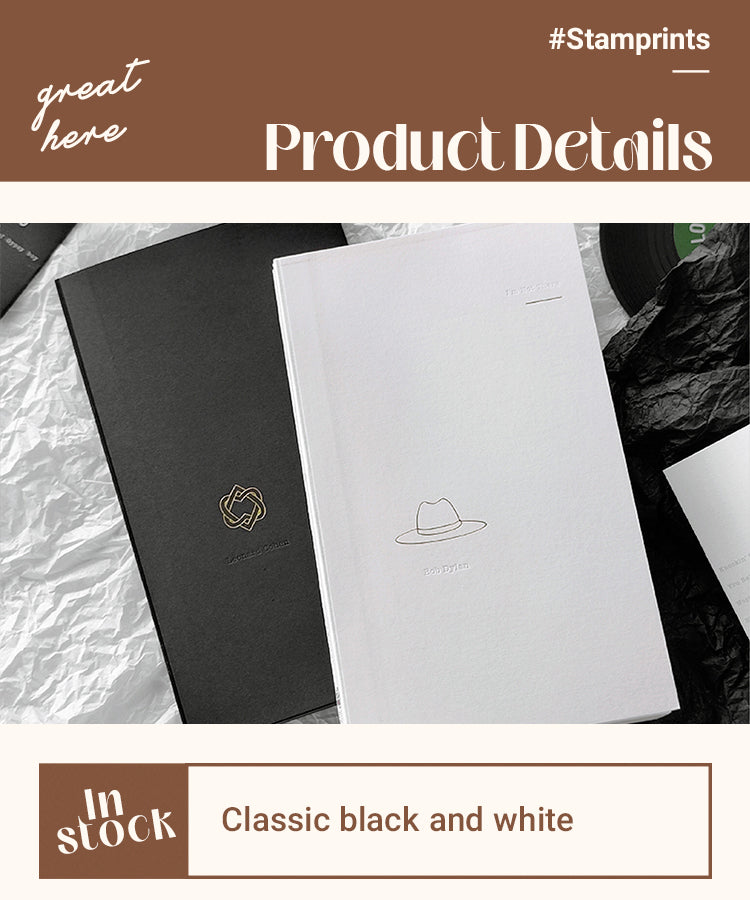 3Rock Poet Series Simple Classic Black & White Journal Notebook1