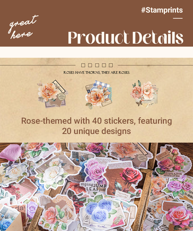 3Rose Love Letter Washi Stickers1