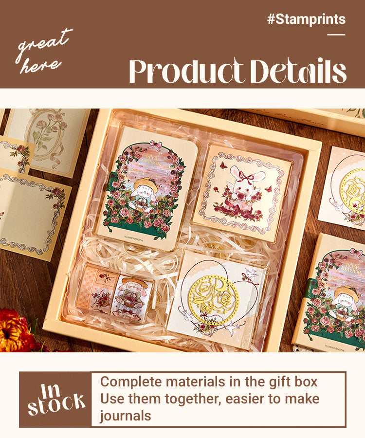 3Rose Manor Hot Stamping Journal Decoration Gift Box Set1