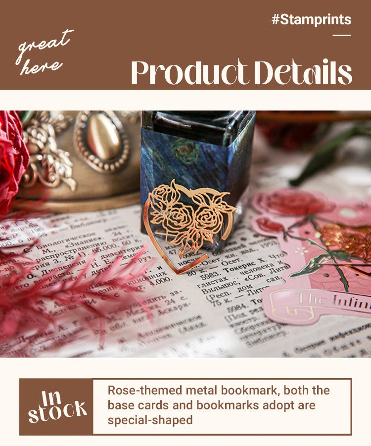 3Rose Theme Hollow Metal Bookmark Book Clips1