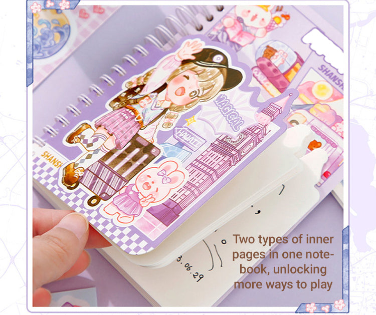 3ShanShan's Travel Series Kawaii Cartoon Journal Notebook2