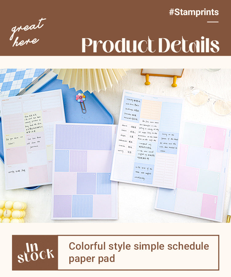 3Simple Basic Grid Memo Paper Planner Notepad1