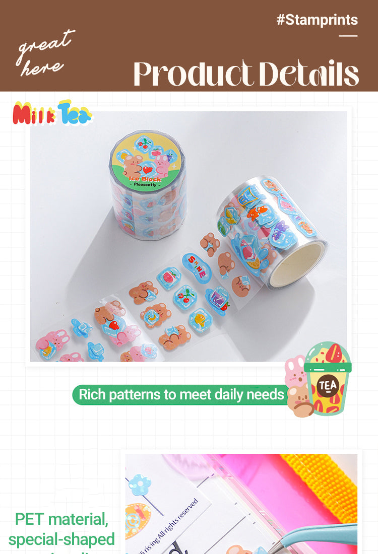 3Sweet Story Series Cartoon Animals Rolled Stickers1