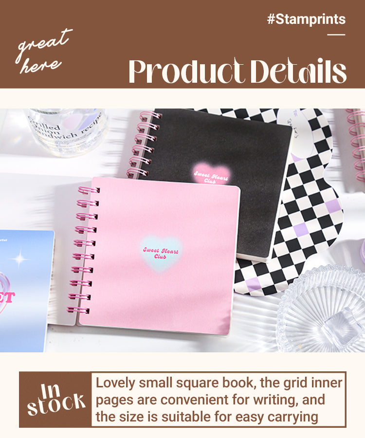 3Sweetheart Box Series Fresh Grids Spiral Journal Notebook1