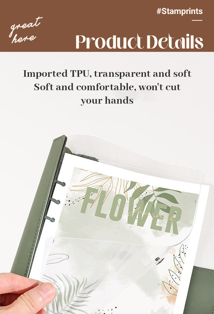 3Transparent Cover Loose-Leaf Journal Notebook1
