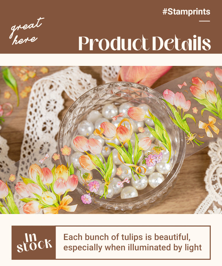 3Tulip Mania Series Tulip Flower PET Tape1