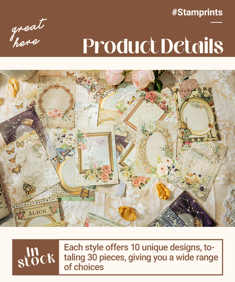 3Victoria's Feast Lace Frame Scrapbook Paper1