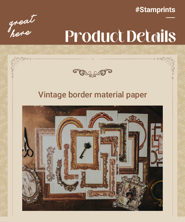 3Vintage Baroque Style Border Material Paper1