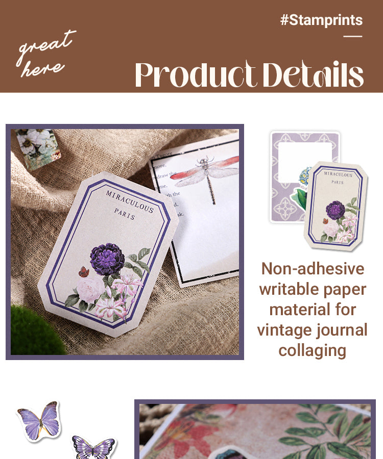 3Vintage Botanical Floral Sticker Paper Collection1
