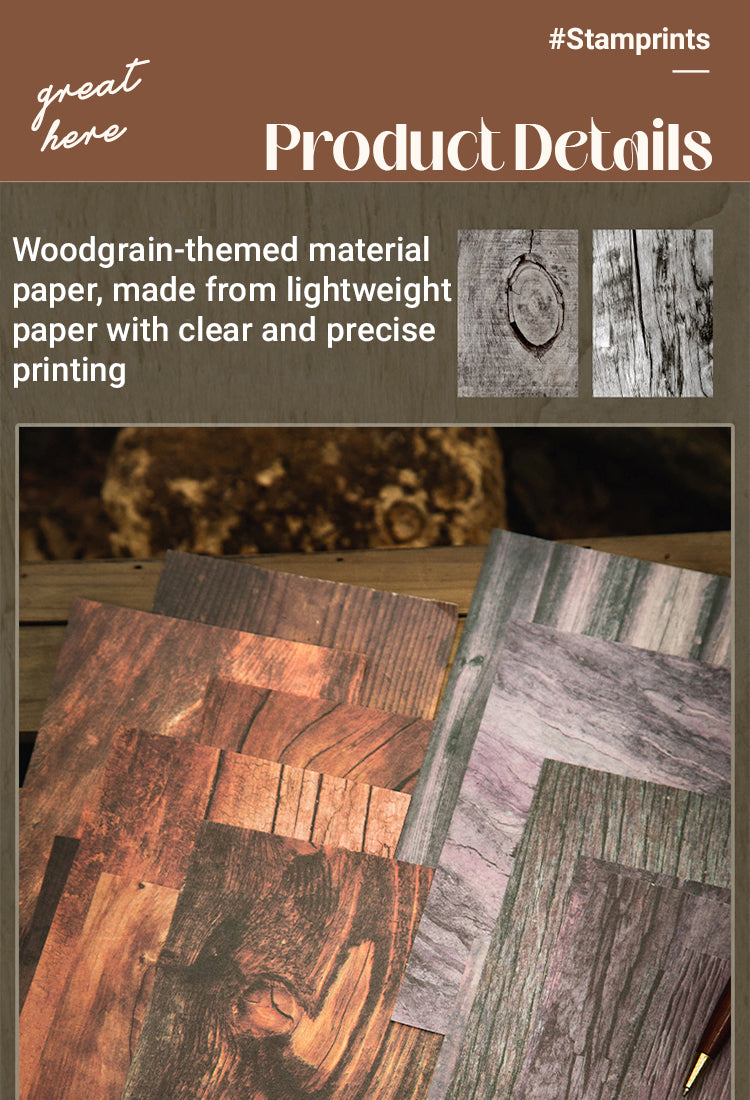 3Vintage Wood Grain Scrapbook Paper1