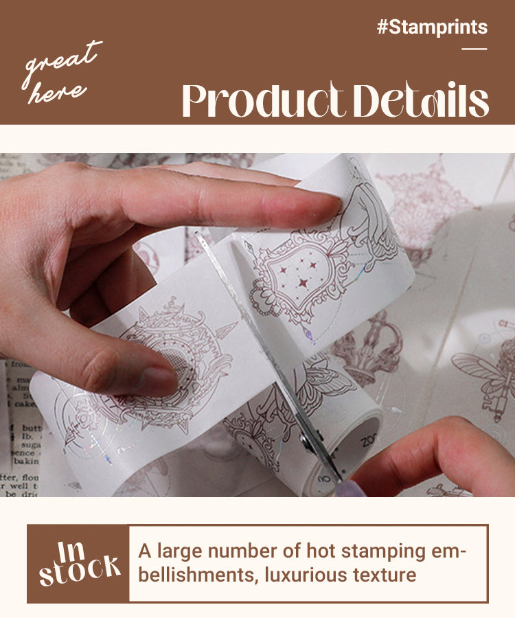 3Western Sea Series Simple Hot Silver Decorative Sticker Tape1