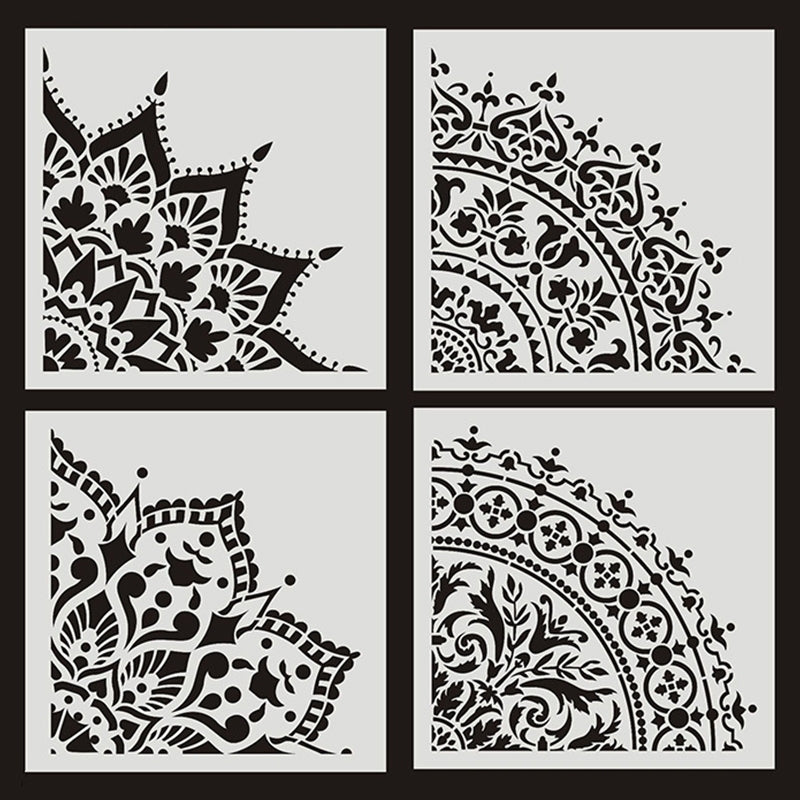 Cartoon Hollow Floral Stencil - Enhance Your Artistic Creations