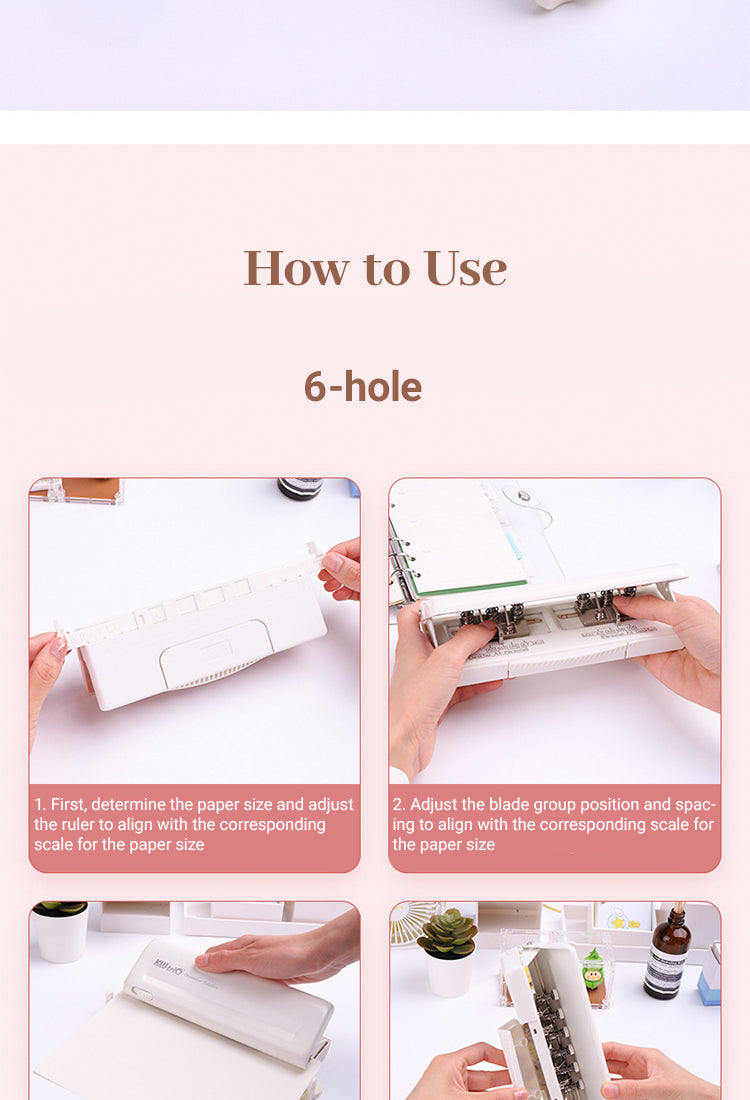 Get Creative with Adjustable Hole Punching Machine Paper Hole Puncher -  Sharp Blades for Precise Punching