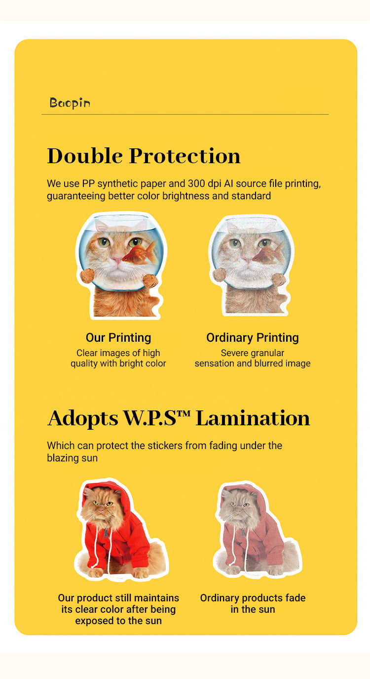 4Adorable Pet Collection Realistic Cat Expression Stickers1