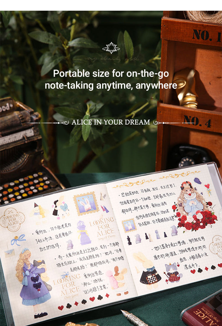 4Alice in Wonderland Square PVC Journal Notebook2