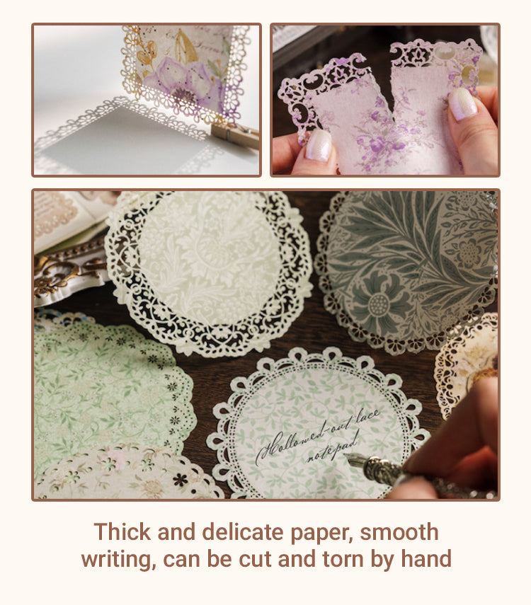 4Blooming Period Series Floral Hollow Lace Paper1
