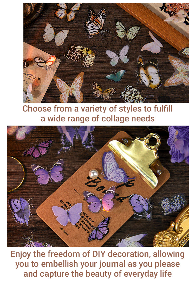 4Butterfly-Themed PET Decorative Sticker1