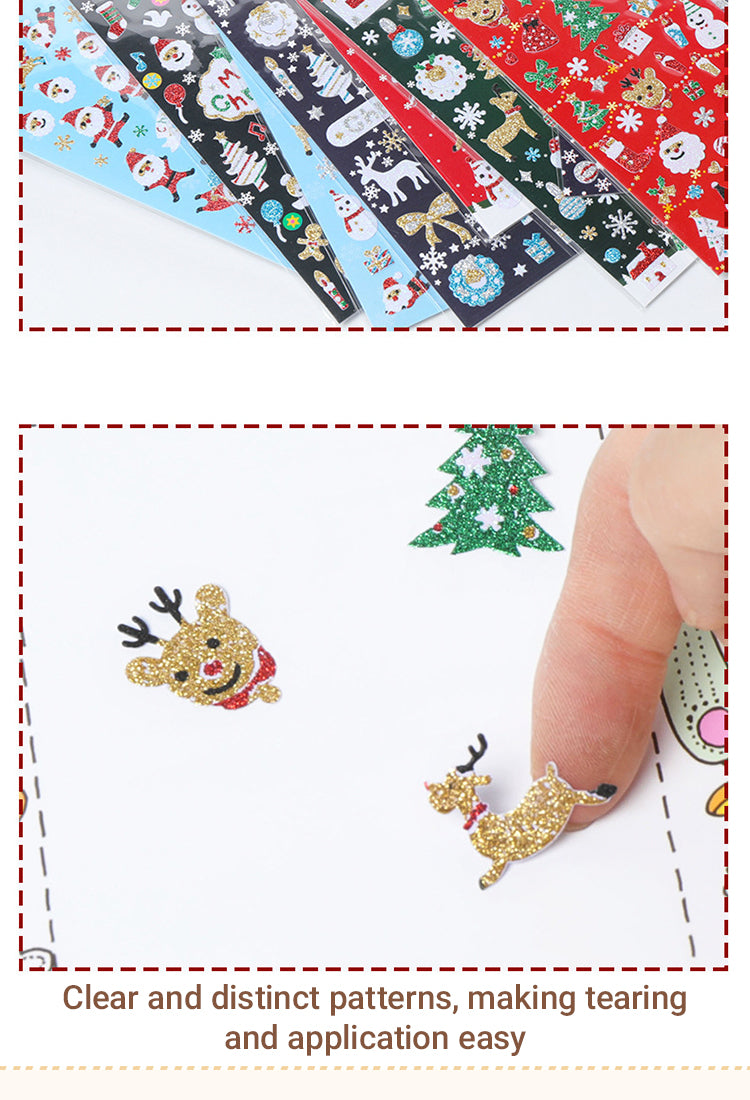 4Cartoon Christmas Decorative Stickers Set of 8 Designs 3