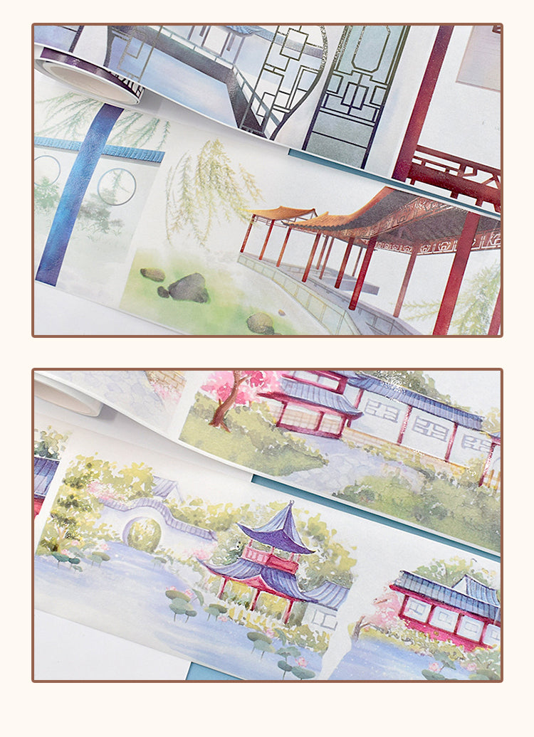 4Chinese Style Real Scene Architectural Landscaping Washi Tape1