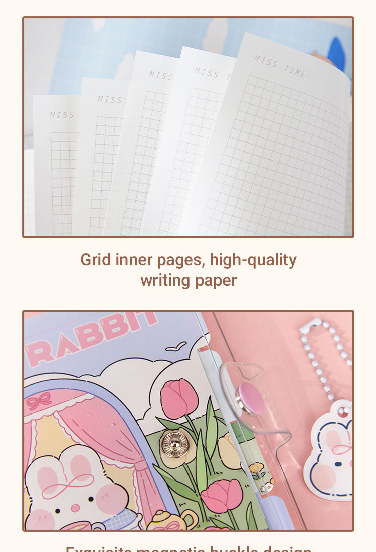 4Cream Rabbit Party Series Cute Cartoon Journal Notebook1
