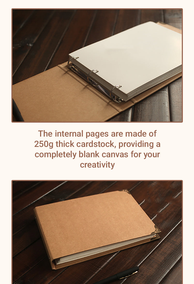 4DIY Photo Album 3-Hole Loose-leaf Blank Journal Notebook1