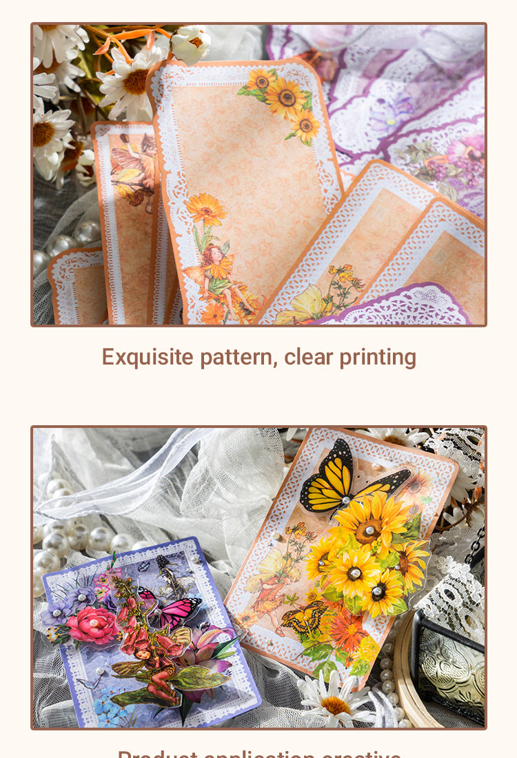 4Forest Elf Series Flower Fairy Lace Decorative Paper1