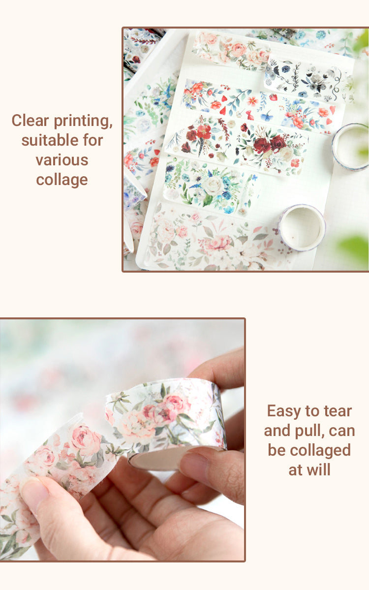 4Four Seasons Garden Series Vintage Floral Tape Set1