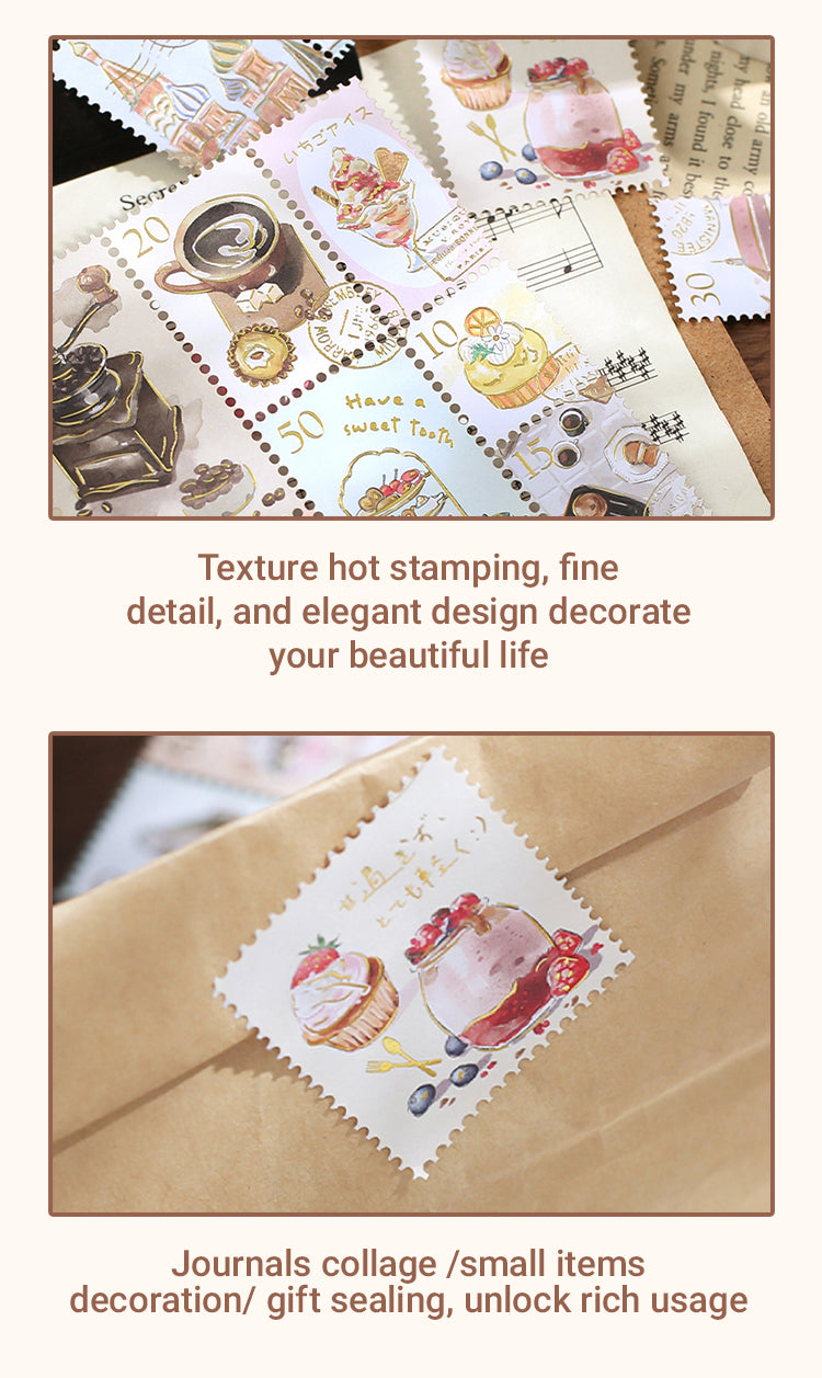 4Hot-Stamping Decorative Sticker-Stars Gourmet Stamp Travel1