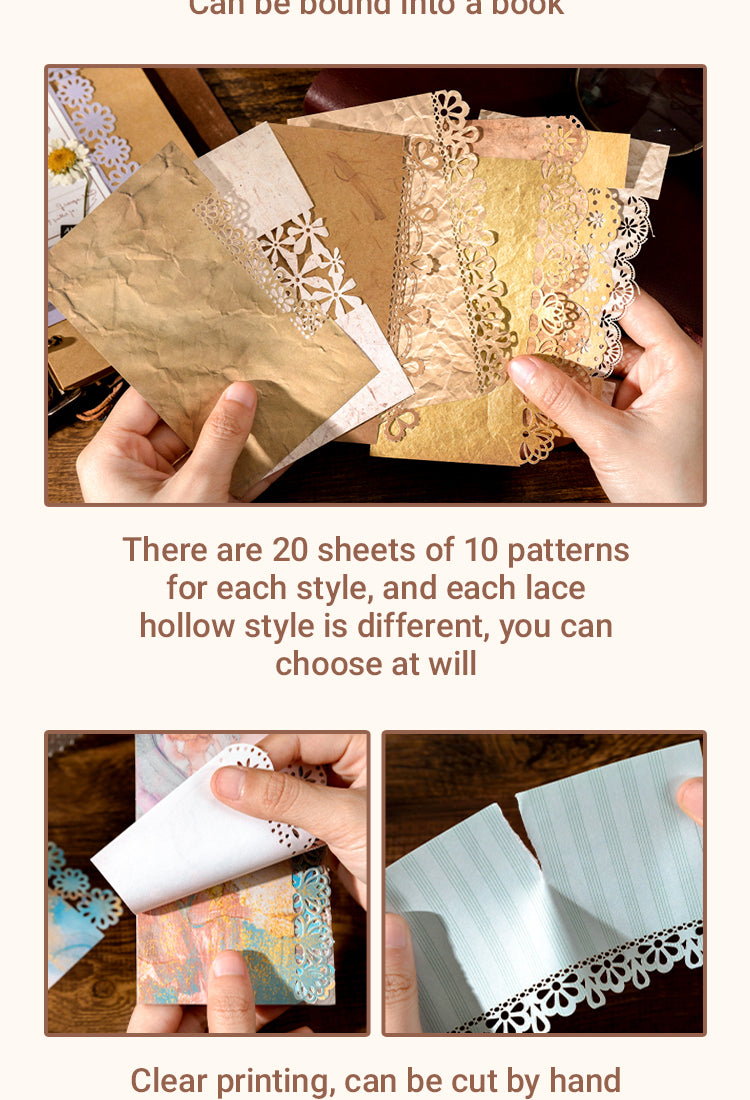 4Lace Symphony Vintage Hollow Lace Memo Paper2