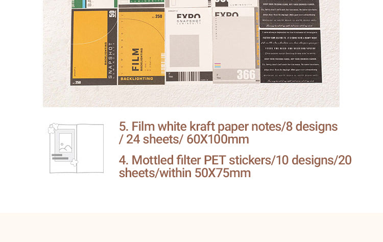 4Memories Screening Movie Themed Multipurpose Stickers Scrapbook Paper Pack5
