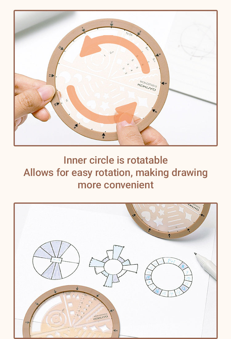 4Multifunctional Rotating Template Ruler Rotatable Drawing Ruler1