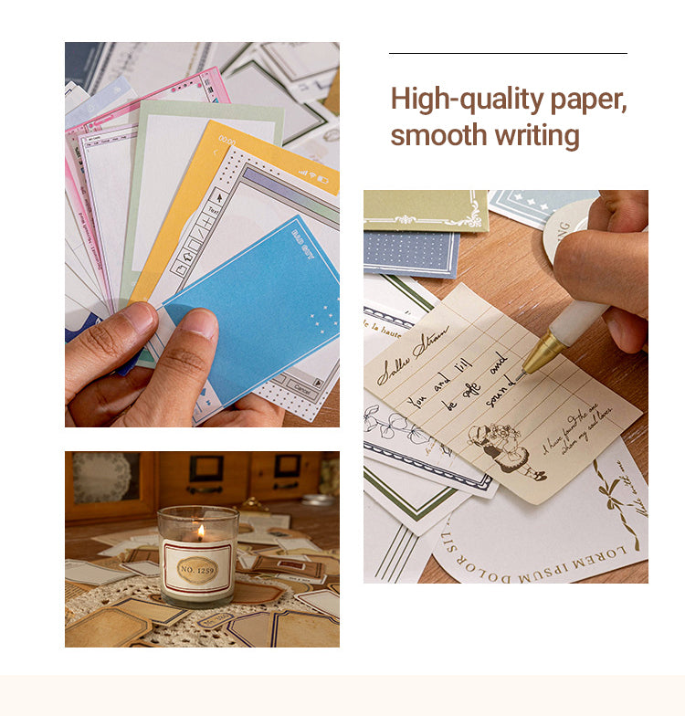 Note Set Series Ivory White Scrapbook Paper Pack
