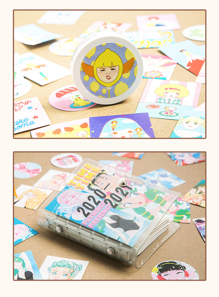 4People Coated Paper Stickers - Girl, Teen, Poster, Garden1