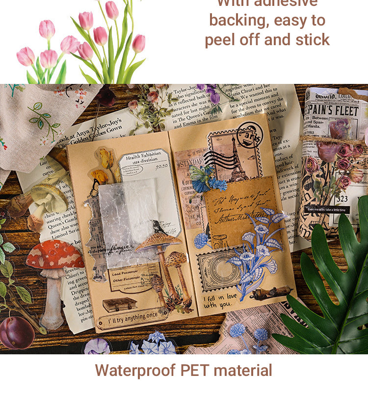 4Plant PET Die-cut Stickers - Flower, Fruit, Rose, Tulip, Mushroom, Leaf2