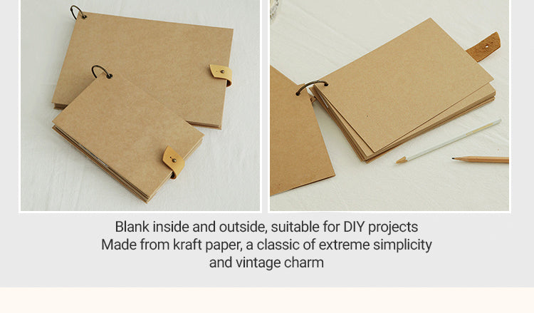 4Retro Kraft Paper Journal DIY Loose Leaf Painting Album Signature Book3