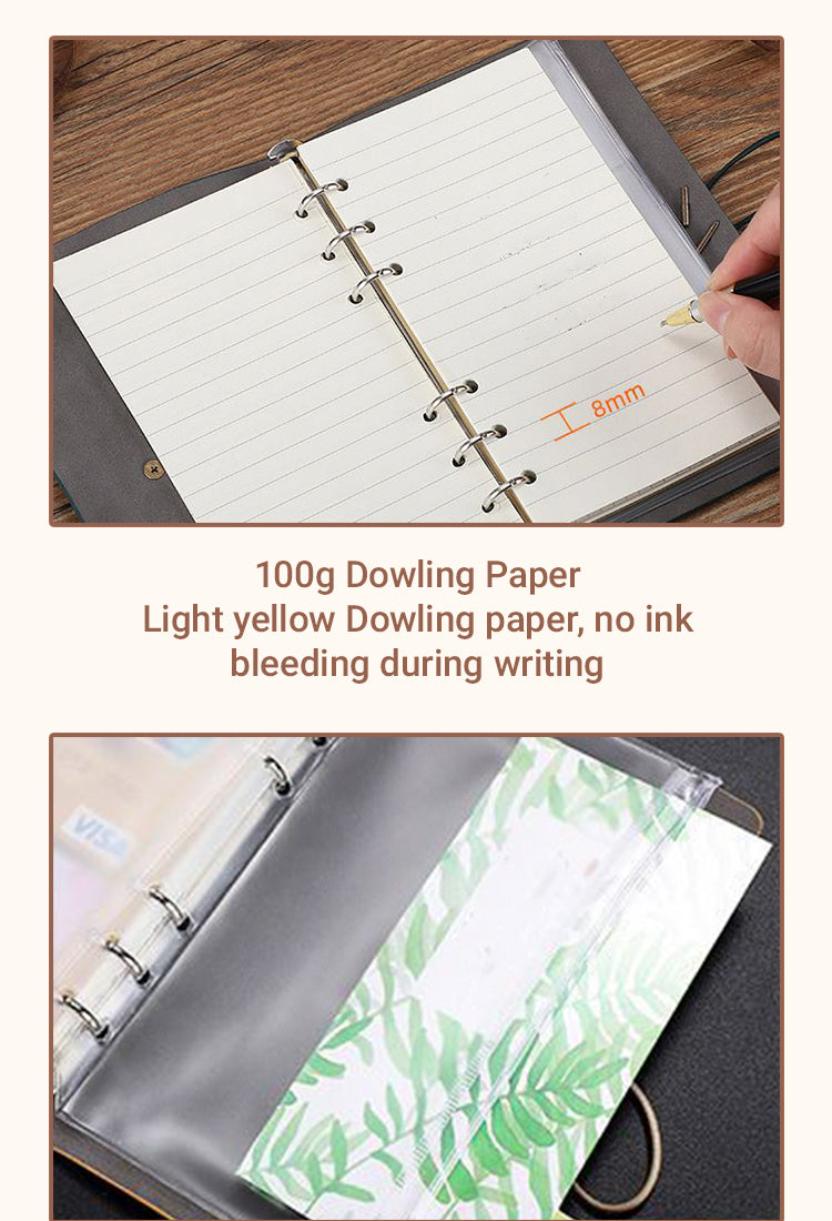 4Simple Retro Loose-Leaf Journal Notebook1