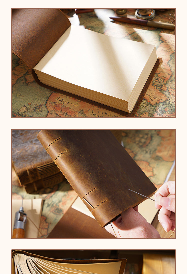 4Thick Simple Hard Leather Notebook1