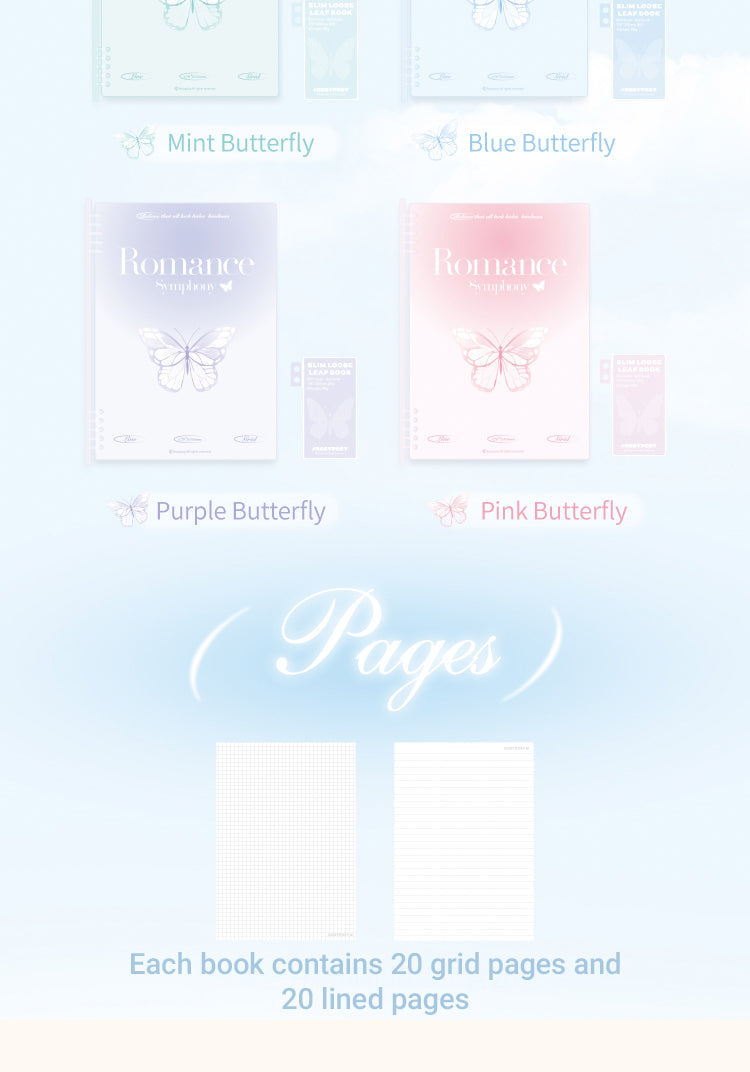 4To Fly Series Gradient Color Butterfly Notebook4