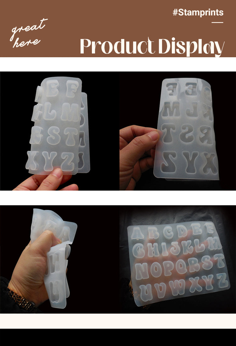526-Letter Silicone Alphabet Molds1