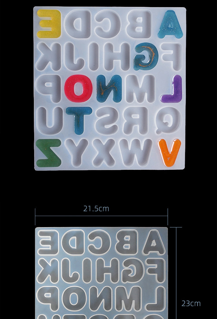 526-Letter Silicone Alphabet Molds2