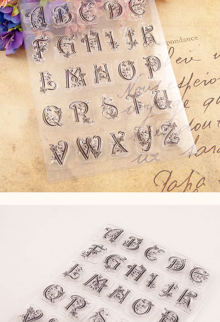 526 Butterfly Alphabet, Letter Transparent Stamps2