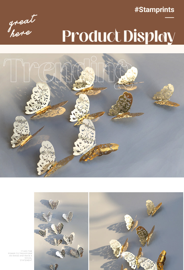 53D Hollow Butterfly Paper Decoration1