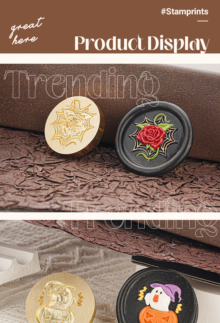 53D Relief Halloween Wax Seal Stamp (5 Design )1