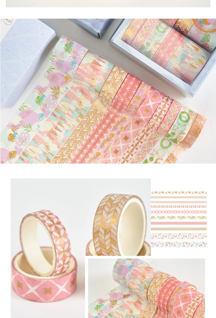 58 Rolls Foil Washi Tape Set - Butterfly, Van Gogh, Floral Print, Geometric11