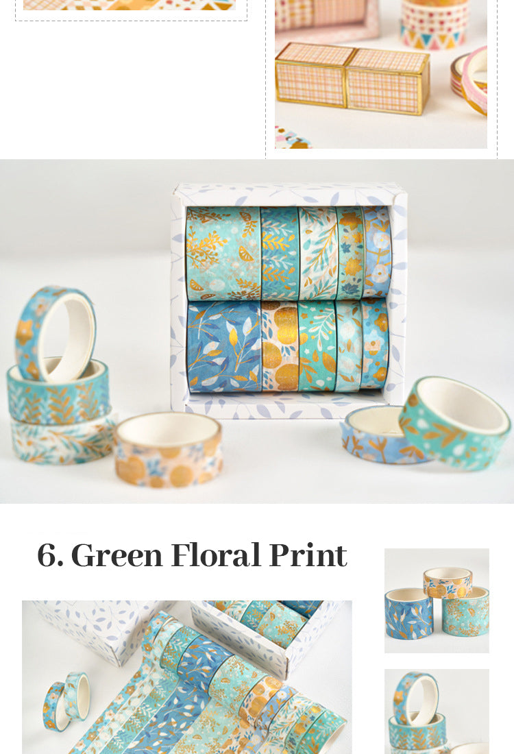 58 Rolls Foil Washi Tape Set - Butterfly, Van Gogh, Floral Print, Geometric8