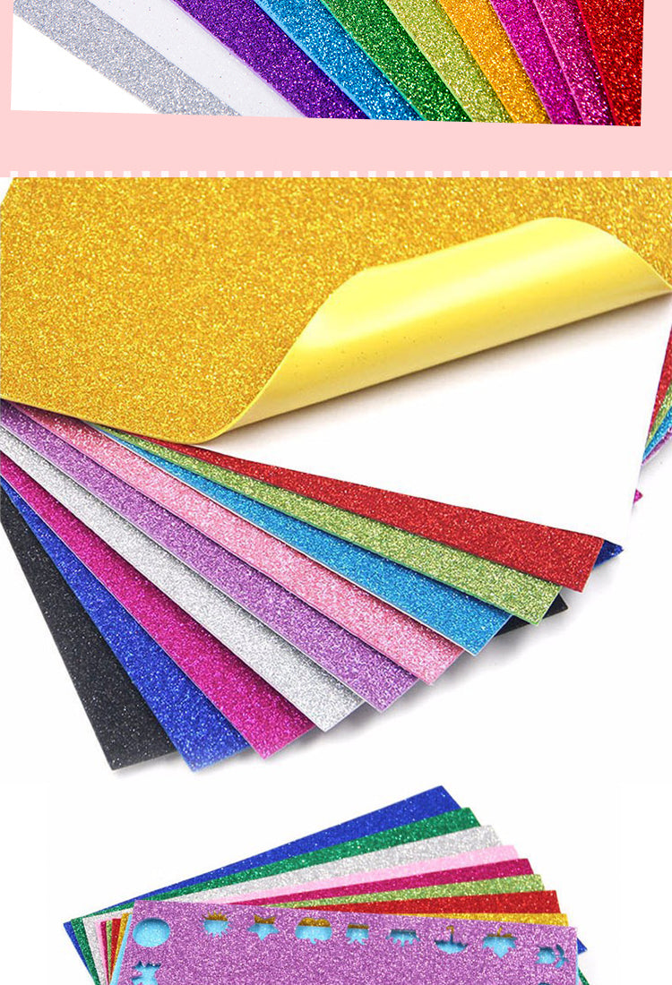 5A4 Glitter Gold Foam Large Background Sticker5