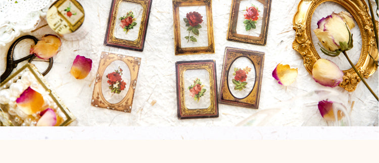 5Acacia Blossom Series Vintage Frame Stickers PET Tape5