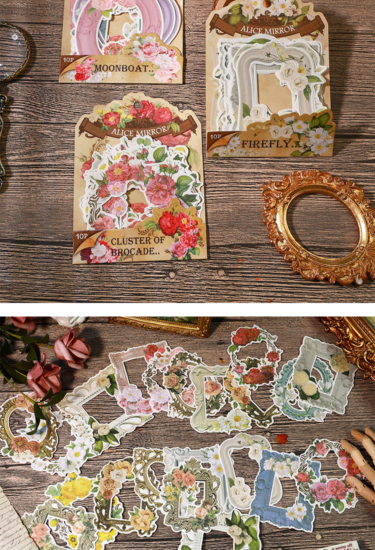 5Alice's Floral Mirror Frame Collection Scrapbook Paper7