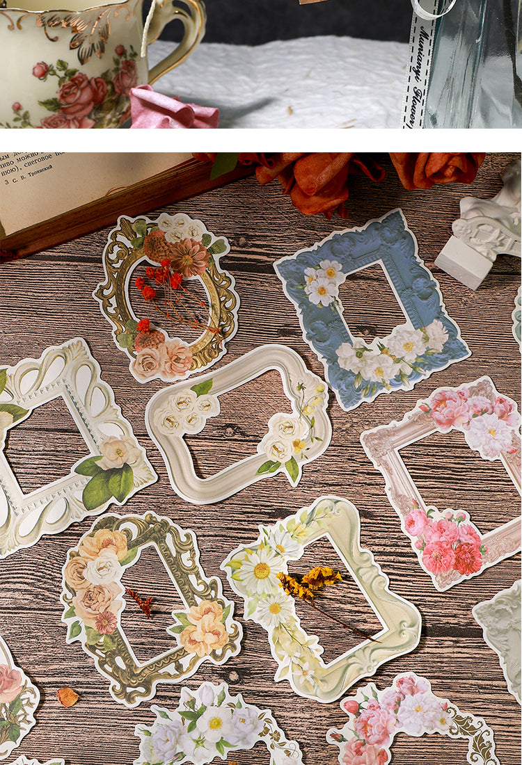 5Alice's Floral Mirror Frame Collection Scrapbook Paper9