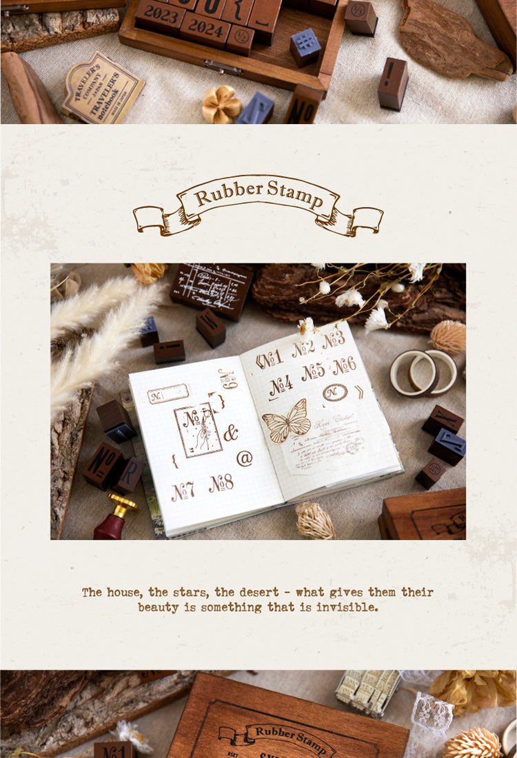 Ready Made Rubber Stamp - Alphabet, Number, and Symbol Rubber Stamp Set